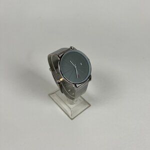 Silver Waterproof Stainless Steel Men's Trendy Quartz Watch Minimalist Simple
